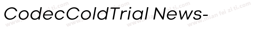 CodecColdTrial News字体转换
